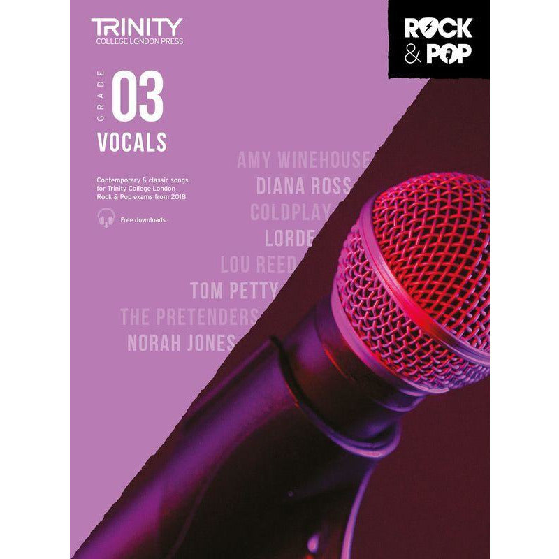 Trinity Rock & Pop Vocals Grade 3 2018 Book