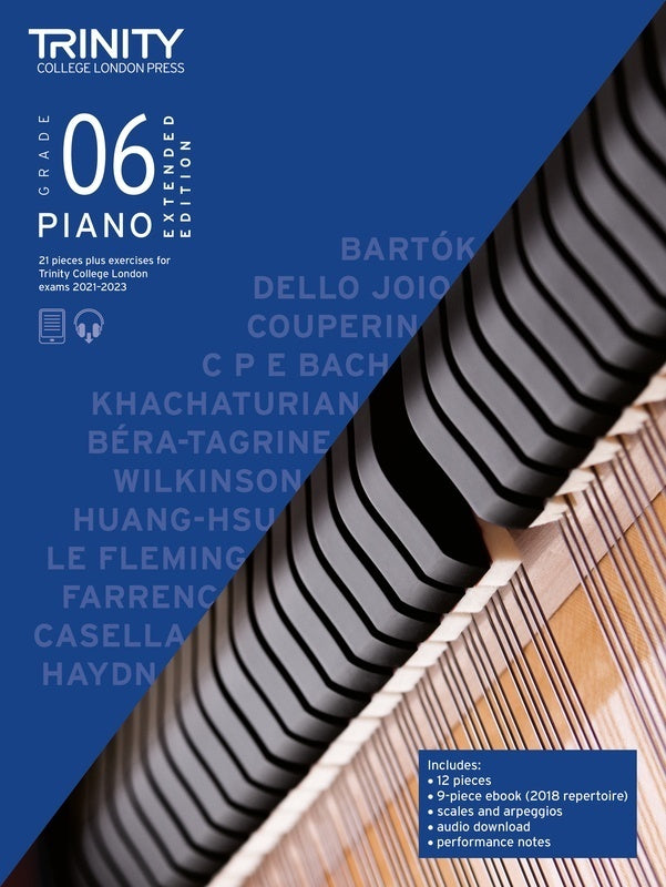 Trinity Piano Pieces & Exercises 2021-23 Gr 6 Extended