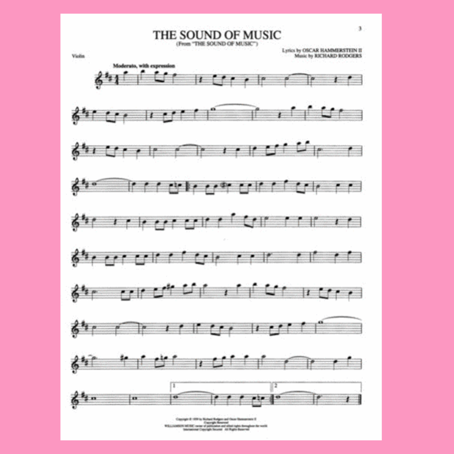 The Sound Of Music - Rodgers & Hammerstein Violin Solo Book