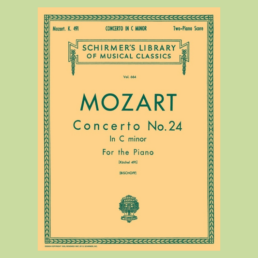 Mozart Piano Concerto No. 24 in C Minor, K. 491 Book (2 Piano, 4 Hands)