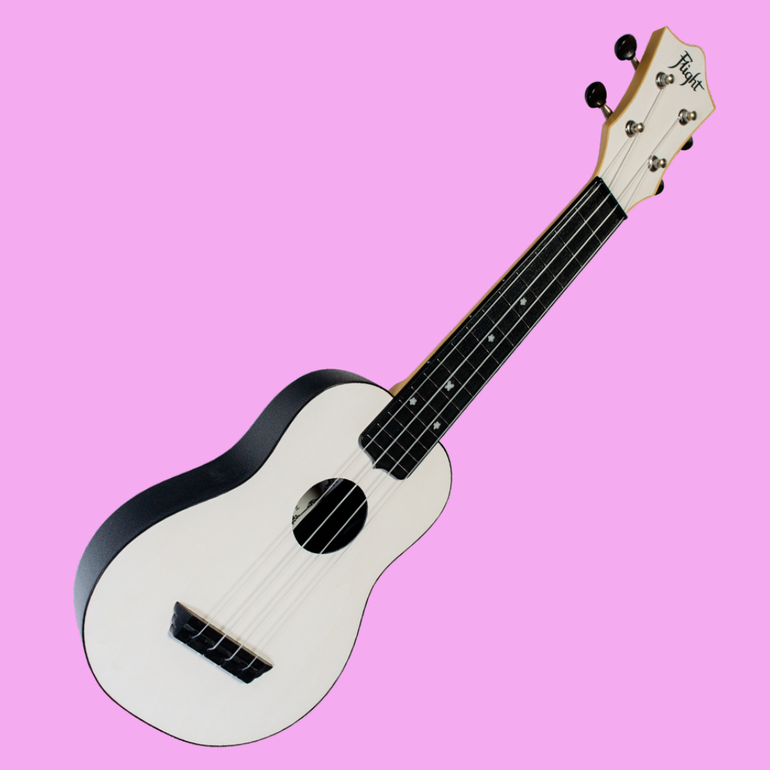 Flight TUS35 ABS Travel Soprano White Ukulele with Gig Bag