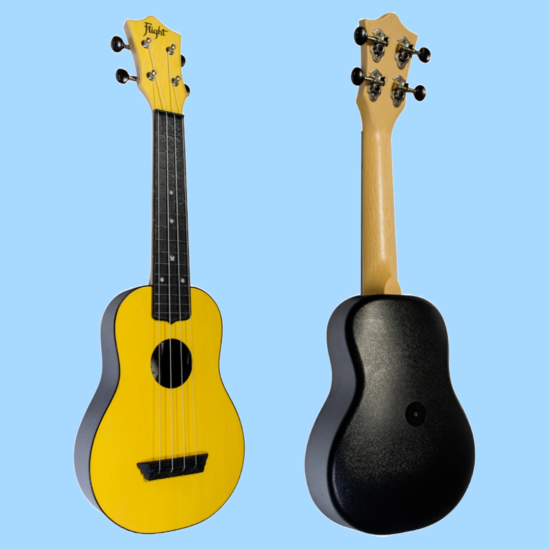 Flight TUS35 ABS Travel Soprano Yellow Ukulele with Gig Bag