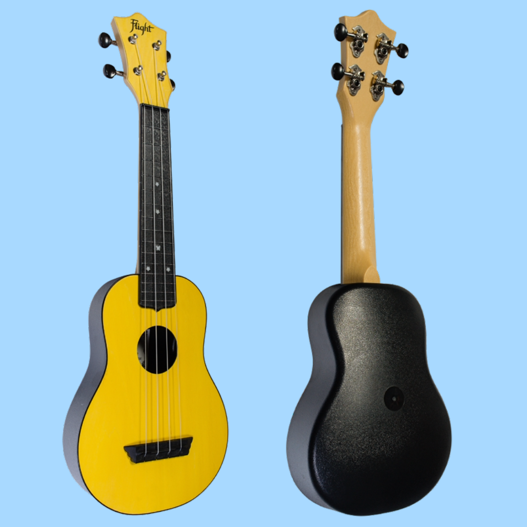 Flight TUS35 ABS Travel Soprano Yellow Ukulele with Gig Bag