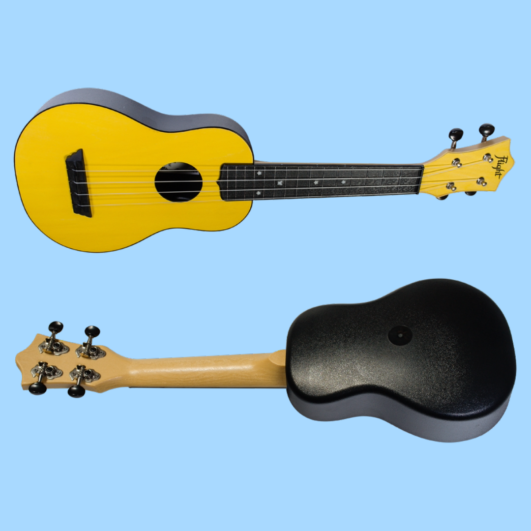 Flight TUS35 ABS Travel Soprano Yellow Ukulele with Gig Bag