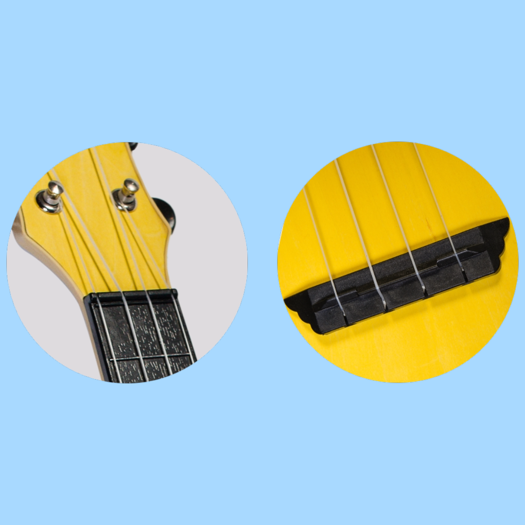 Flight TUS35 ABS Travel Soprano Yellow Ukulele with Gig Bag