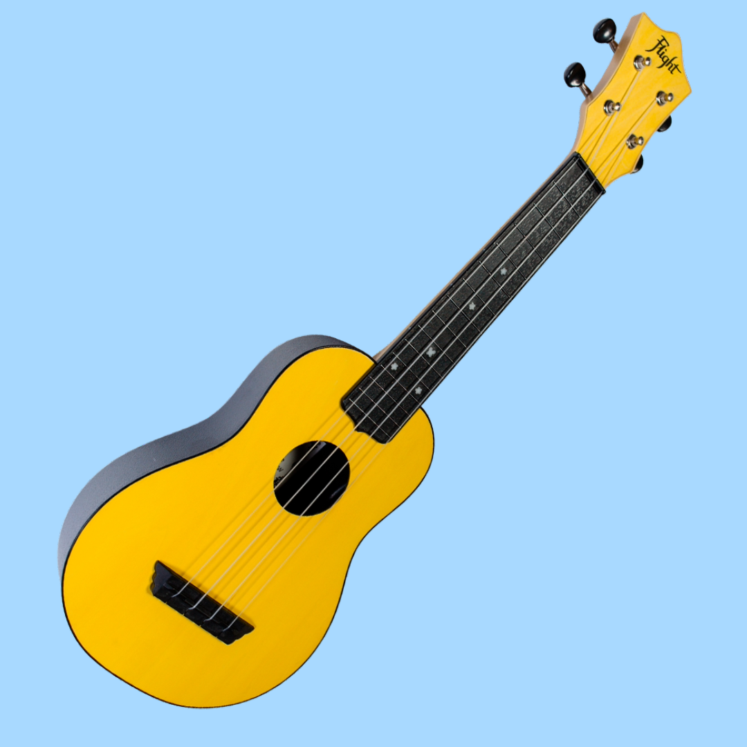 Flight TUS35 ABS Travel Soprano Yellow Ukulele with Gig Bag