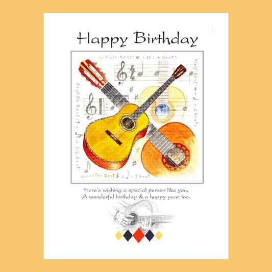 Happy Birthday Card - Guitar