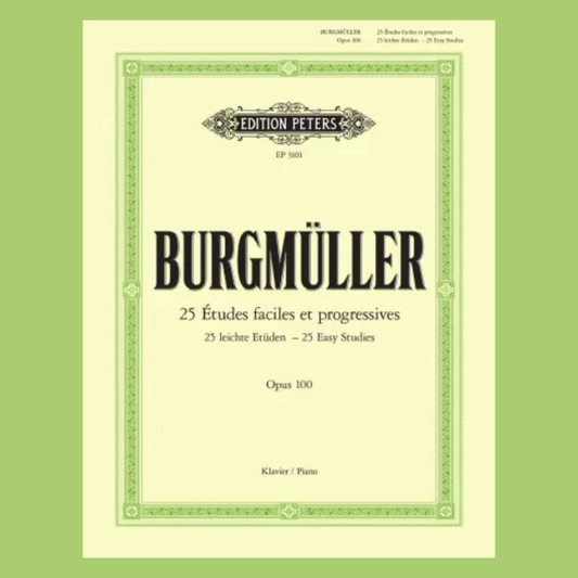 Friedrich Burgmuller - 25 Easy & Progressive Studies Opus 100 For Piano Solo Book