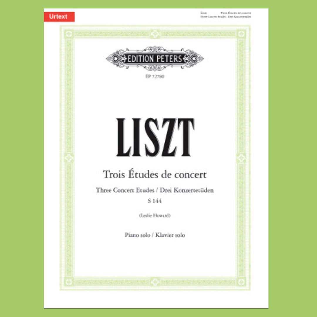 Lizst - Trois ‚àö√¢tudes de concert (Piano 2 Hands) Instrumental Solo Book