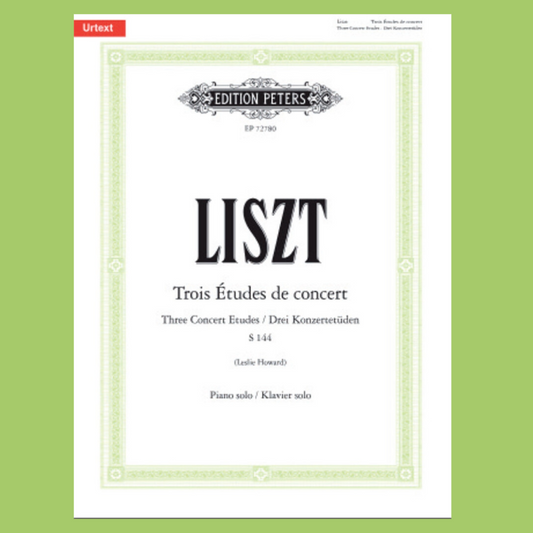Lizst - Trois ‚àö√¢tudes de concert (Piano 2 Hands) Instrumental Solo Book
