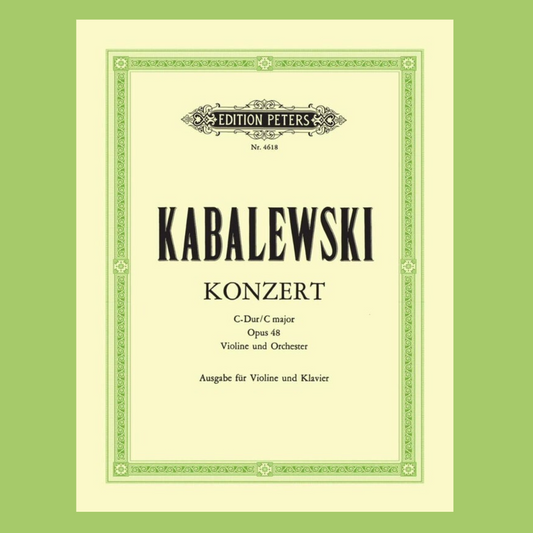 Dmitri Kabalevsky - Concerto in C major Op. 48 For Violin Songs Book