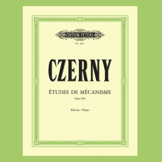 Czerny - 30 Studies of Mechanism Op. 849 Piano Solo Book