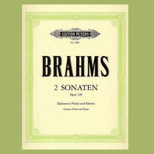 Brahms - Sonatas Op.120 Viola Or Bb Clarinet Solo Book With Piano Accompaniment
