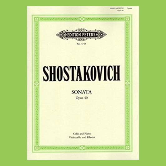 Shostakovich - Sonata D Minor Op 40 For Cello/Piano