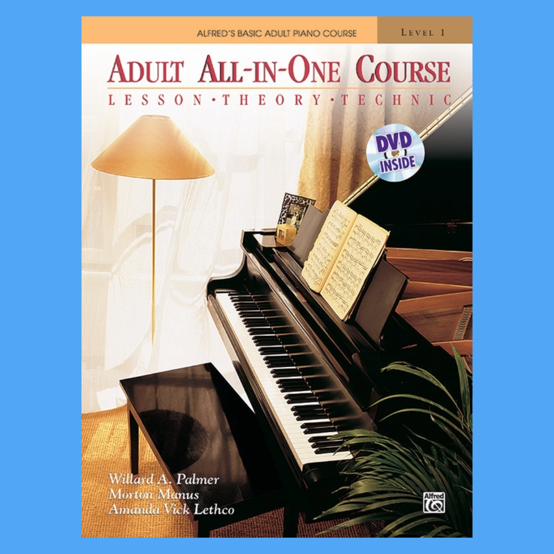 Alfred's Basic Adult All-in-One Piano Course - Book 1 (Book and Dvd)