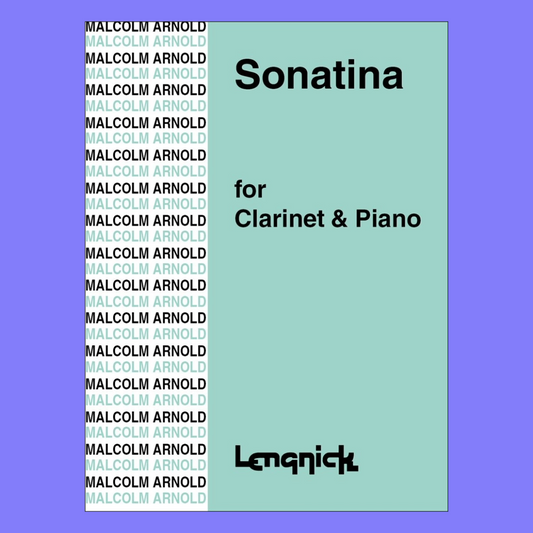 Malcolm Arnold - Sonatina Op 29 Clarinet Solo With Piano Accompaniment Book
