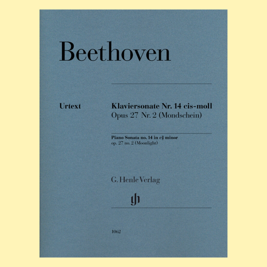 Beethoven - Moonlight Sonata Op 27 No 2 C Sharp Min No 14 Urtext Book
