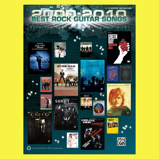 2000 - 2010 Best Rock Guitar Songs Guitar Tab Book