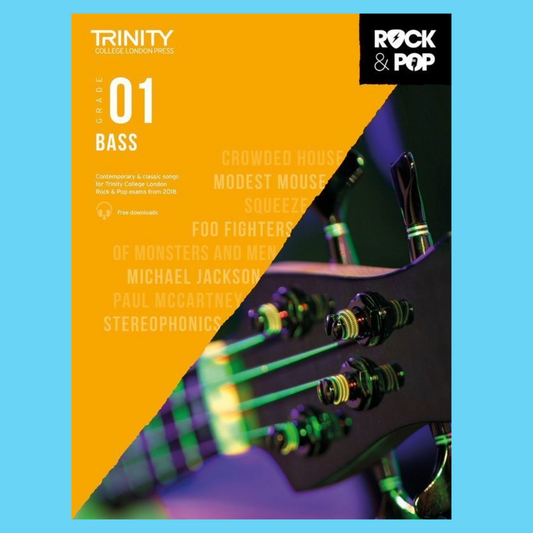Trinity Rock & Pop - Bass Grade 1 Book (2018)