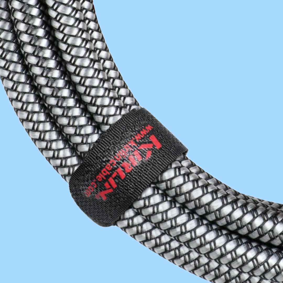 Kirlin 20ft Black Entry Woven Instrument Cable with Chrome Ends