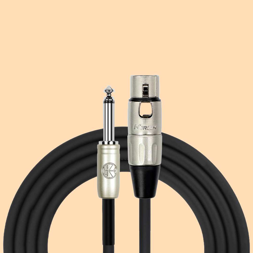 Kirlin 10ft Female XLR to 1/4" Jack Microphone Cable