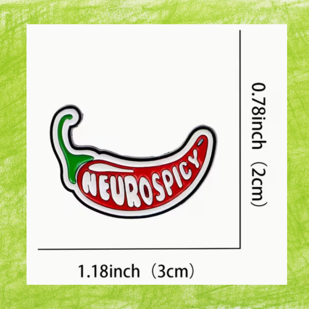 Neurospicy Chilli Enamel Pin (3.0cmx 2.0cm)