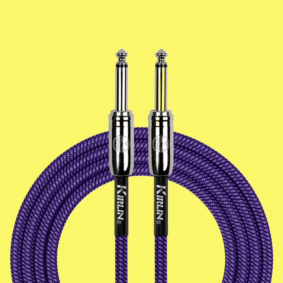 Kirlin IWC201BK 20ft Purple Entry Woven Instrument Cable (Straight)