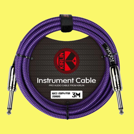 Kirlin IWC201BK 10ft Purple Entry Woven Instrument Cable (Straight)