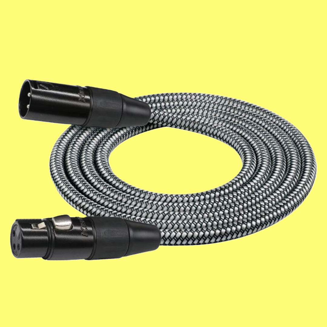 Kirlin Entry Woven Black 10ft XLR Microphone Cable
