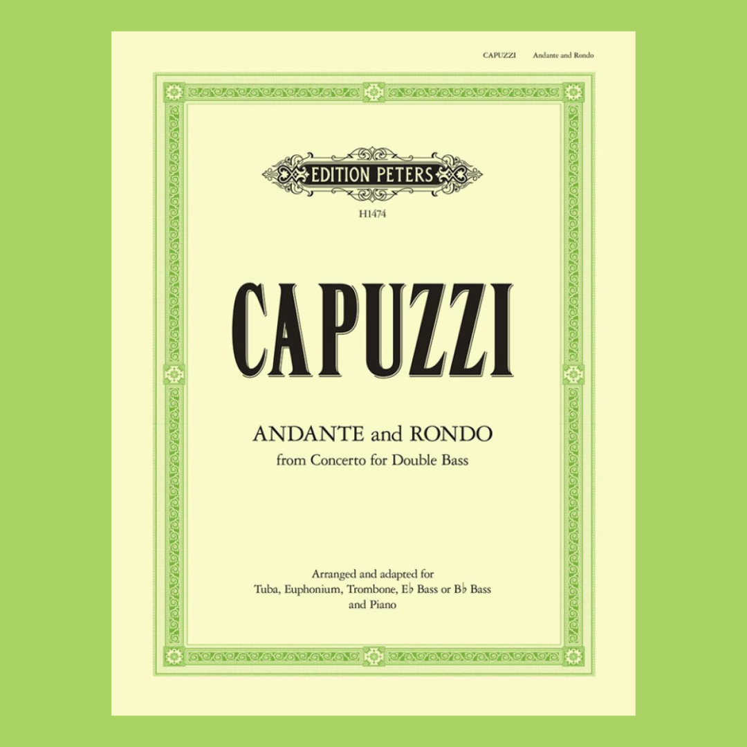 Antonio Capuzzi - Andante And Rondo For Trombone Or Tuba with Piano Accompaniment Book