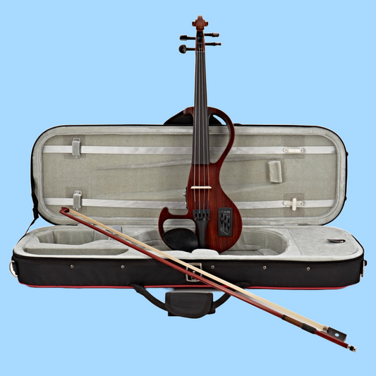 Hidersine HEV3 Electric Violin - Full Size 4/4 Outfit with Case & Professional Setup
