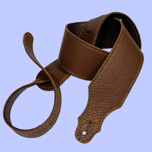 Franklin 2 1/2" Caramel Purist Leather Strap with Leatherette Buck Backing