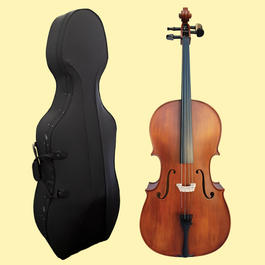 Vivo Student 4/4 Cello Outfit with Poly-Foam Hard Case (Beginner Cello)