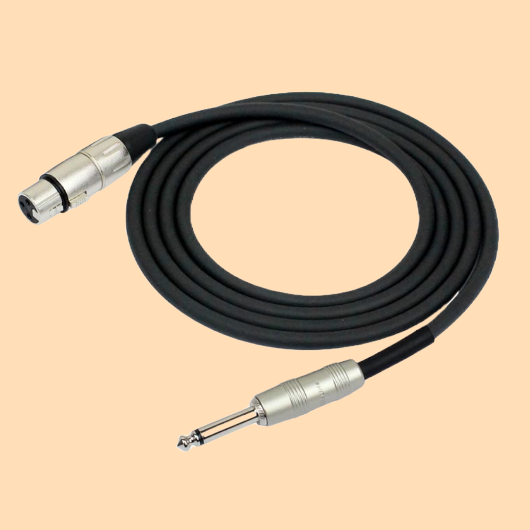 Kirlin MP482PR-20 Female XLR to 1/4" Jack 20ft Microphone Cable