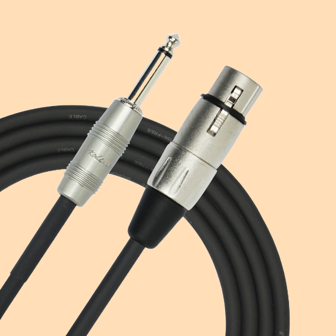 Kirlin MP482PR-20 Female XLR to 1/4" Jack 20ft Microphone Cable