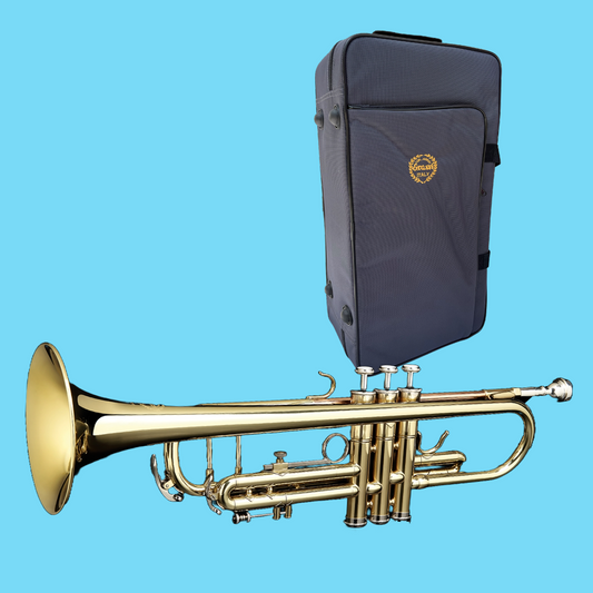 Grassi GRTR210 Gold Lacquer Bb Trumpet with Backpack Case