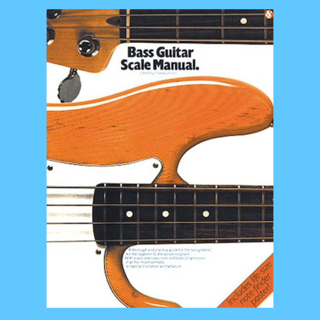 Bass Guitar Scale Manual Book + Full Colour NoteFinder Chart Music2u