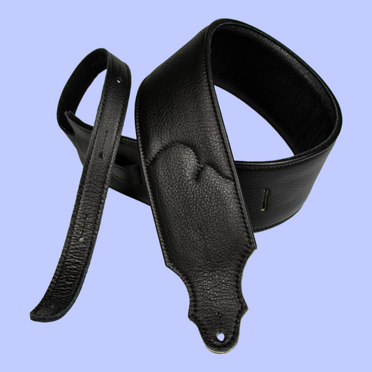 Franklin 3" Premium Black Padded Glove Leather Strap