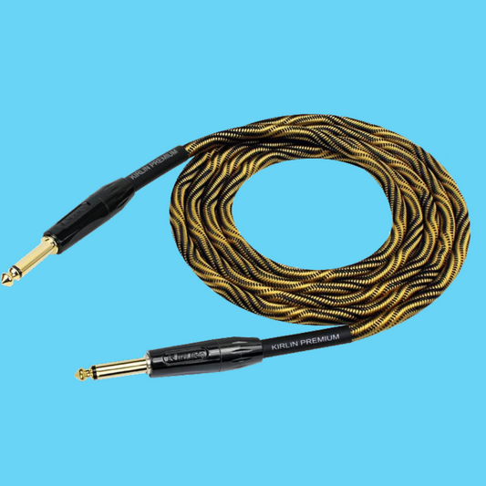 Kirlin IWB201WB 20ft Premium Plus Wave Yellow & Black Instrument Cable
