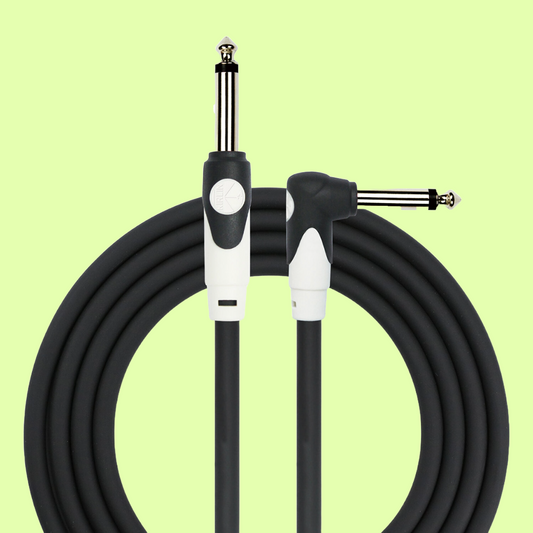 Kirlin 20ft Black Lightgear Instrument Cable (Right Ankle -Straight)