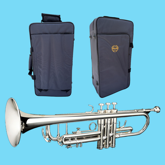 Grassi GRTR210AG Silver Plated Bb Trumpet with Backpack Case