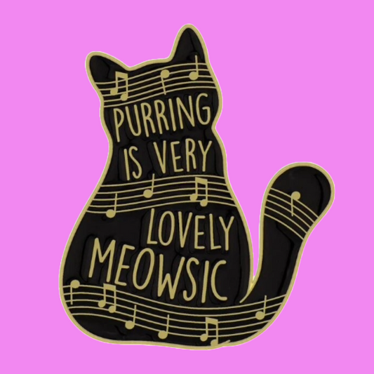 Lovely Meowsic Music Kitty Badge
