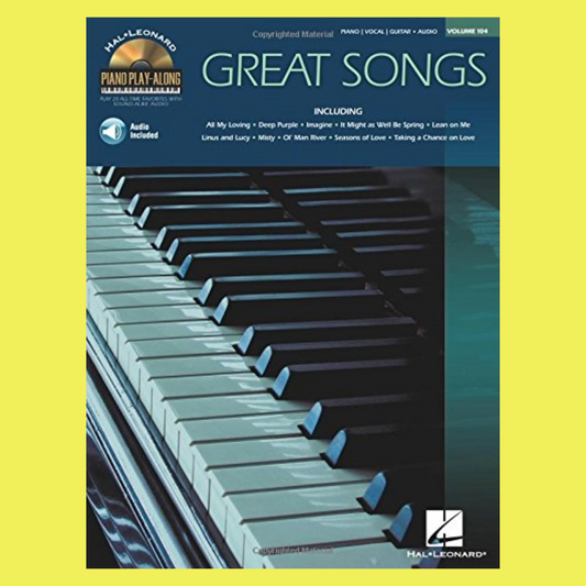 Great Songs Piano Play Along Volume 104 Book/2 Cds