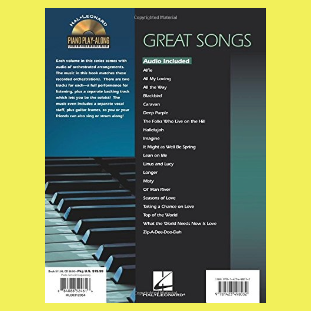 Great Songs 钢琴伴奏系列第 104 册(附书及 2 张 CD)