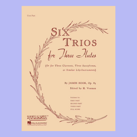 Rubank - Six Trios For 3 Flutes/Violin, Op. 83 Score/Parts Sheet Music
