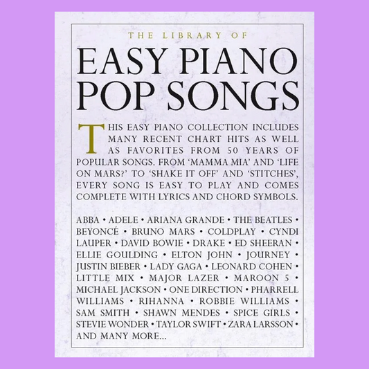 The Library Of Easy Piano Pop Songs Book (103 Songs)