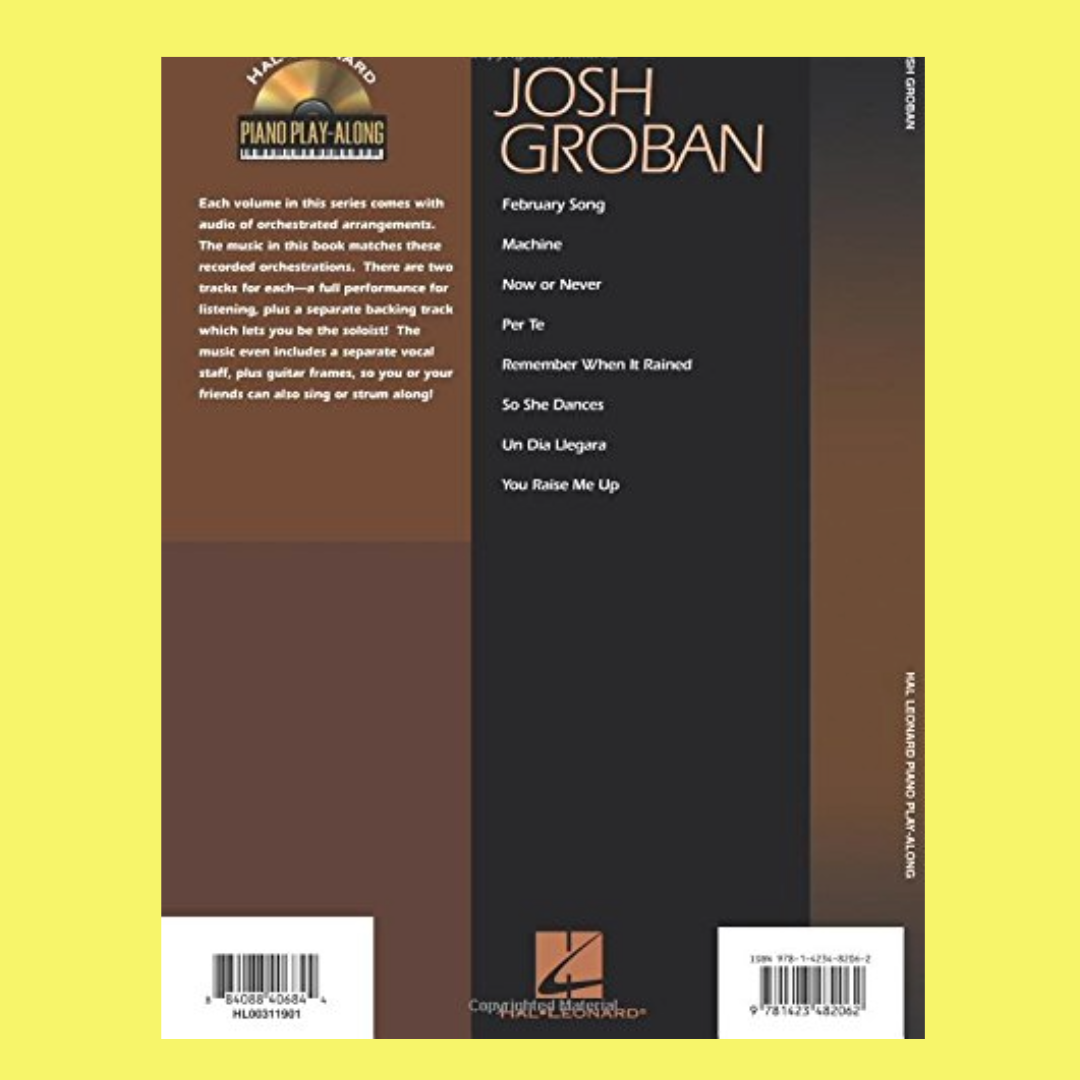 Josh Groban - 钢琴演奏系列第 81 卷(附书/CD)