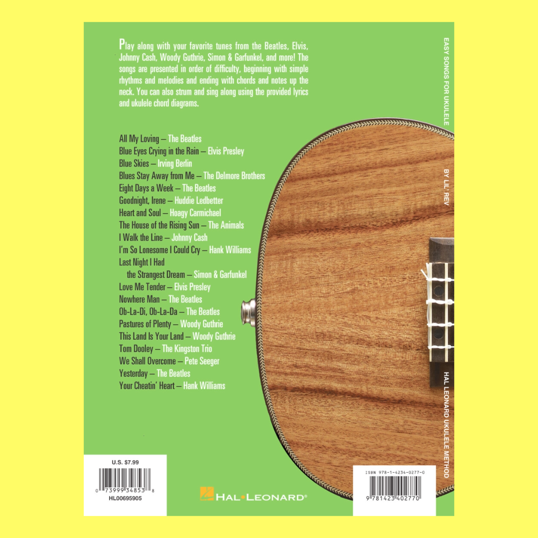 Hal Leonard Ukulele Method - Ukulele Easy Songs Book