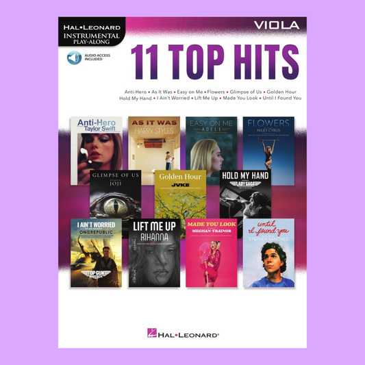 11 Top Hits for Viola Book with Play Along Audio