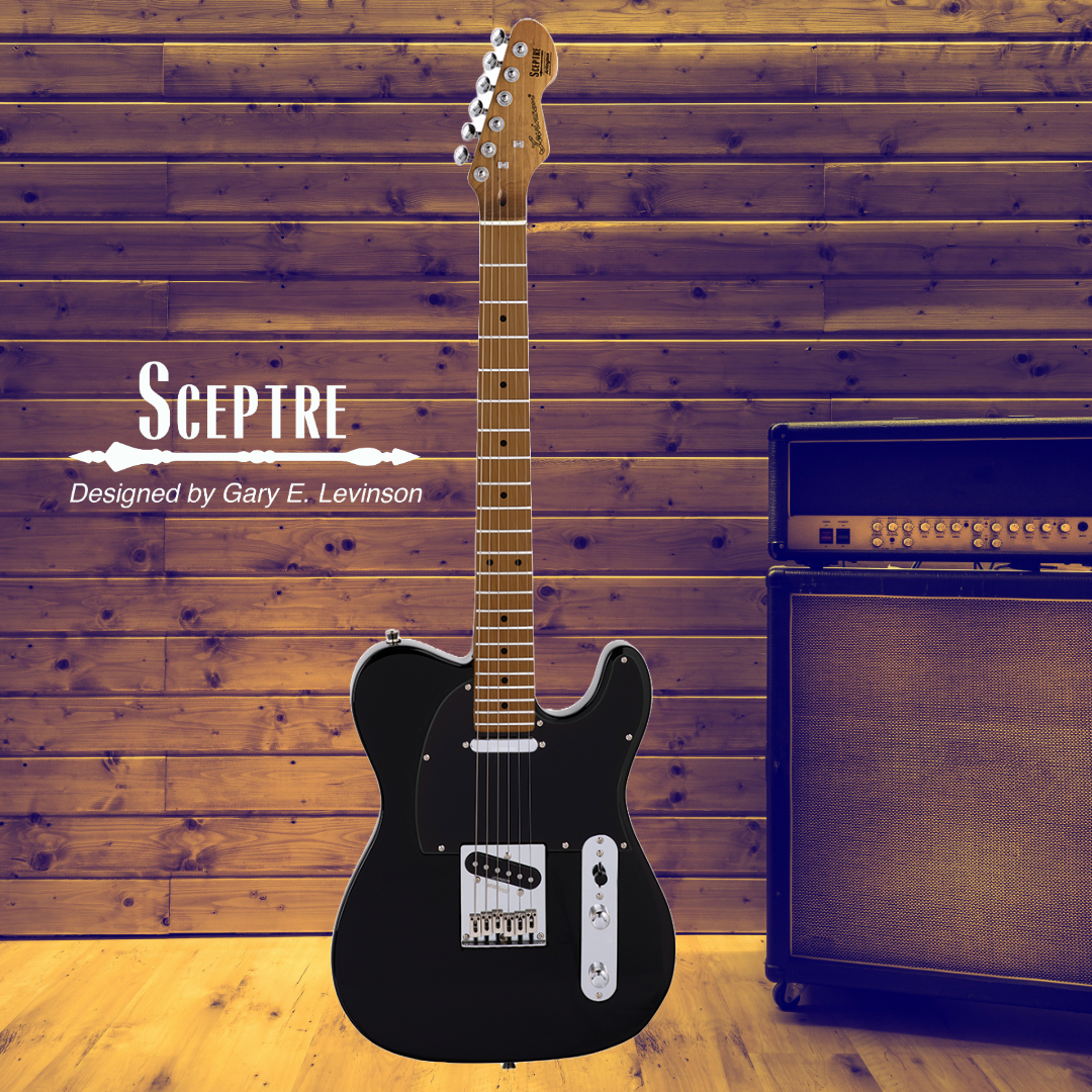 Sceptre Arlington - Standard Single Cutaway Black Electric Guitar